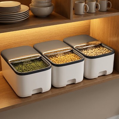 boite de conservation alimentaire legumineuse etagere couvercle noir