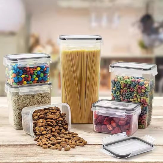 boite hermetique contenants aliments secs alignes