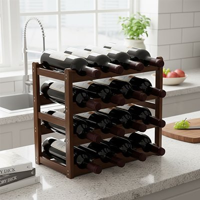casier a bouteille rangement vin table comptoir