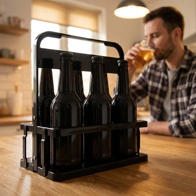 casier a bouteilles transport bière artisanale noir