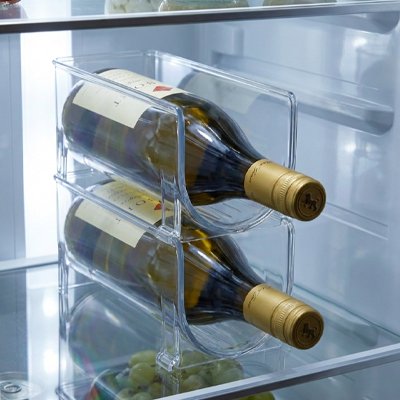 porte bouteille frigo design clair horizontale