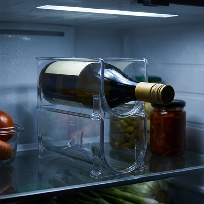 porte bouteille frigo transparent-deux-emplacement