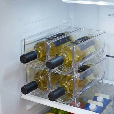 porte bouteille frigo transparent quatre emplacement