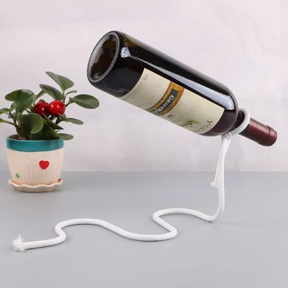 porte bouteille vin corde blanche bouteille suspendue