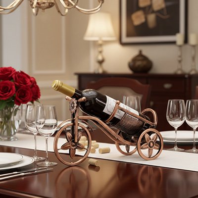 porte bouteille vin table elegante rouge noir