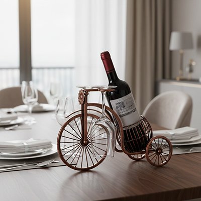 porte bouteille vin velo decoratif ancien