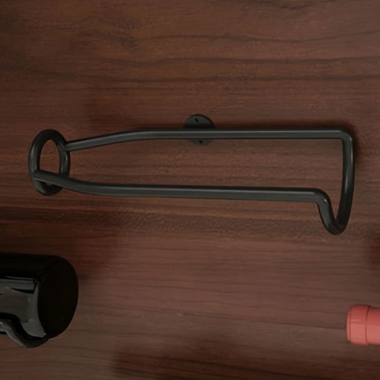 porte bouteilles mural noir mur acajou