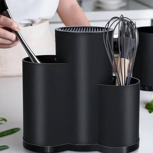 rangement couvert noir ustensiles couteaux