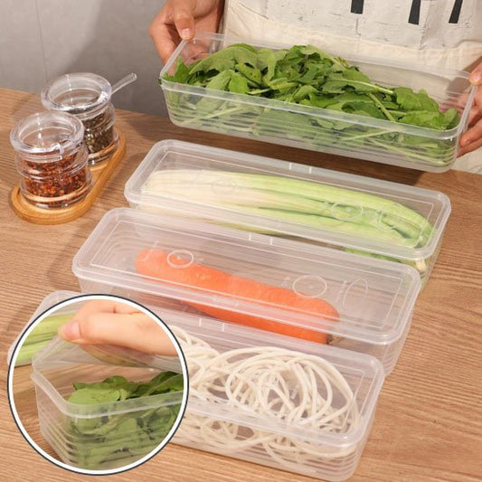rangement frigo boîtes transparentes légumes frais