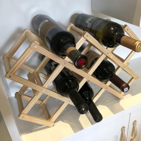 rangement pour bouteille bois hexagonal rangement vin