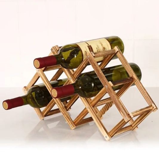 rangement pour bouteille structure géométrique bois